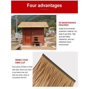 Kunststof Simulatie Stro Dakpannen Stro Nep Stro Plastic Huis 50 x 50 cm Kunstmatige Stroverdikking Technische Strodak Decoratie (Kleur: Geel C, Maat: 1 stuk) (Kleur: Geel a, Maat: