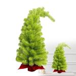 Weihnachts-PVC-Weihnachtsbaum mit krumm Hals, Weihnachtsbaum mit Kugel-Ornamenten, künstlicher Weihnachtsbaum, lustiger geformter Weihnachtsbaum, Innenornamente für Weihnachtsdek
