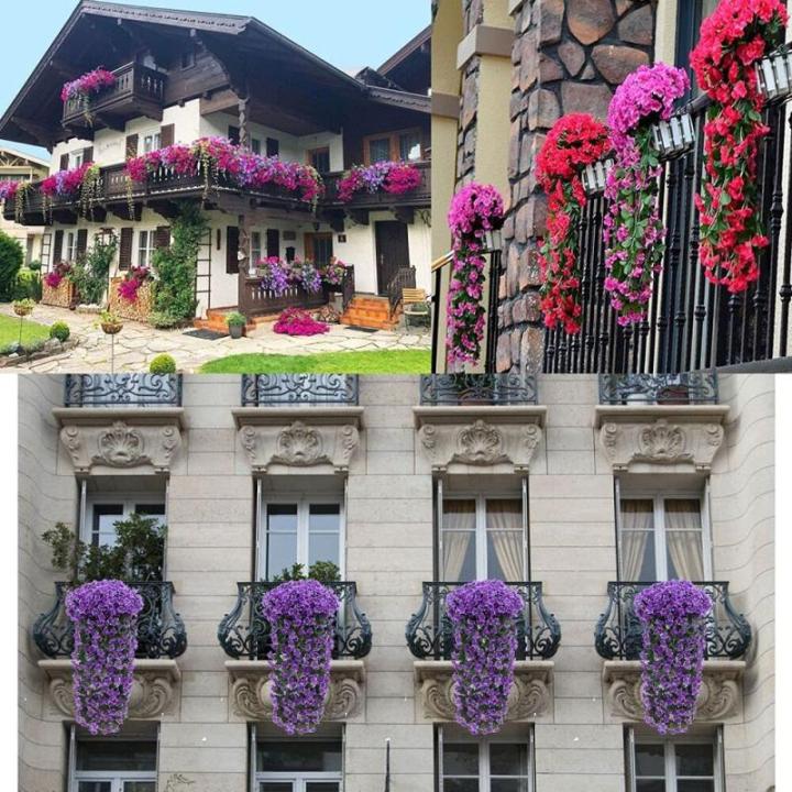 Wisteria Wijnstok Zijde Bloem - Blauweregen Blauweregen Wijnstok Guirlande Planten voor Bruiloft Decoraties Tuin Thuis Buitendecoratie Party Decor Nep Bloem