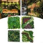 Dichte gebladerte ontwerp 50x50CM Kunstmatige Plant Wandpaneel voor het creëren van een privé-retraite (B)