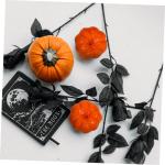 400 STK Kürbis Dekoration Halloween-miniaturen Halloween-tischdekorationen Orangefarbenes Dekor Dekorative Kürbisse Falsches Obst Künstlicher Herbstkürbis Fälschung Zinn Pu-kl