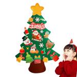 Filz-Weihnachtsbaum für Kinder,Filzbaum für Kinder zum Dekorieren - Weihnachtsbaum handgefertigte Lieferungen abnehmbare Ornamente - Kinder-Weihnachtsbaum, Weihnachtsbaum-Wandauf