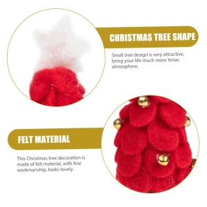 Feiertagsdekorationen Feiertags-Tischdekoration Weihnachtsbaum Figur Desktop-Schmuck Schreibtisch Dekoration Weihnachts Party Festivalbaummodell Weihnachtsdekorationen gefühlt rot