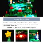 Muziekversie led-verlichtingsset compatibel met Lego kerstboom (geen model), decoratieverlichtingsset voor 40573 bouwstenen, model creatieve speelgoedverlichting
