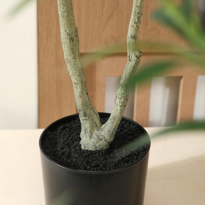 Kunstolijfboom, 150 cm, kunstplant, olijfboom met natuurlijke houten stam en levensechte vruchten voor thuis- en kantoordecoratie, grote voor binnen, 1 verpakking