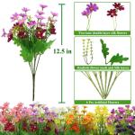 6 bundels voor buiten, uv-bestendig, kunstplanten in grote hoeveelheden voor het ophangen van plantenbakken, buiten, veranda, vaas,