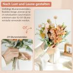 , hortensia, rozen, eucalyptus, paardenbloem met stelen als echte grote bundel, kunstboeket, nepbloemen voor doe-het-zelf bruiloftsboeket, feest, thuis, tafeldecoratie