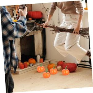 1 Satz Künstlicher Kürbis Mini-kürbisse Masse Kürbis-Fotografie-stütze Mini-kürbis-Ornamente Kleiner Halloween-kürbis Imitiertes Kürbisdekor Heimdekorationen Yellow Plastik