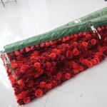 Klassische Rote, Romantische Kunstblumen-Wandpaneele, Künstliche Hortensien-Rosenblumen Aus Seide, Hochzeitsfeier, Süßigkeiten-Wand, Schaufenster, Festlicher Blumenhintergrund(3