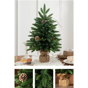 Mini-Weihnachtsbaum aus PE, gemischt, für den Schreibtisch, Weihnachtsbaum, Schneebaum, Ornament, Party-Ankleide, luxuriöses Weihnachtszubehör (Farbe: A, Größe: 60 cm)