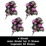Artificial Flowers 33 cm Kunstpflanzen Kunstblumen Deko Blumen Künstlich Künstliche Blumen Pflanzen für Hausgarten Geburtstag Party Home Wedding Dekor 0512
