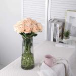 Kunstmatige Zijde Roos Bloem Enkele Stam Levensechte Nep Roos voor Bruiloft Boeket Bloemenarrangementen Huis Feest Bloemstuk Decoratie, 10 stuks (Champagne)