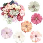 60 Stuks Simulation Decorative Flowers, Veelkleurige Kunstmatige Madeliefjes, Kunstmatige Bloemhoofdjes, voor het Decoreren van Tuin, Slaapkamer, Doe-het-zelf Knutselen