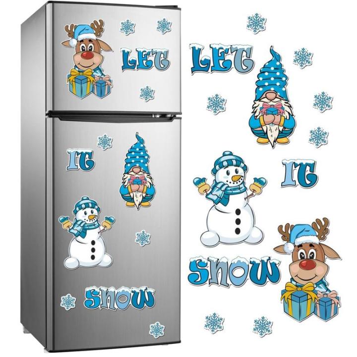 Magnetischer Weihnachtsbaum als Kühlschrankdekoration, weihnachtlicher Magnetaufkleber, Weihnachtsmagnete für Kühlschrank, für Metalltür von Kühlschrank und Garage (08#)