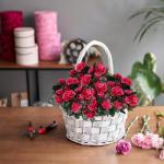 0514 Boeket van kunstbloemen, 33 cm, voor tuin, kantoor, huis, raam, bruiloft, buiten