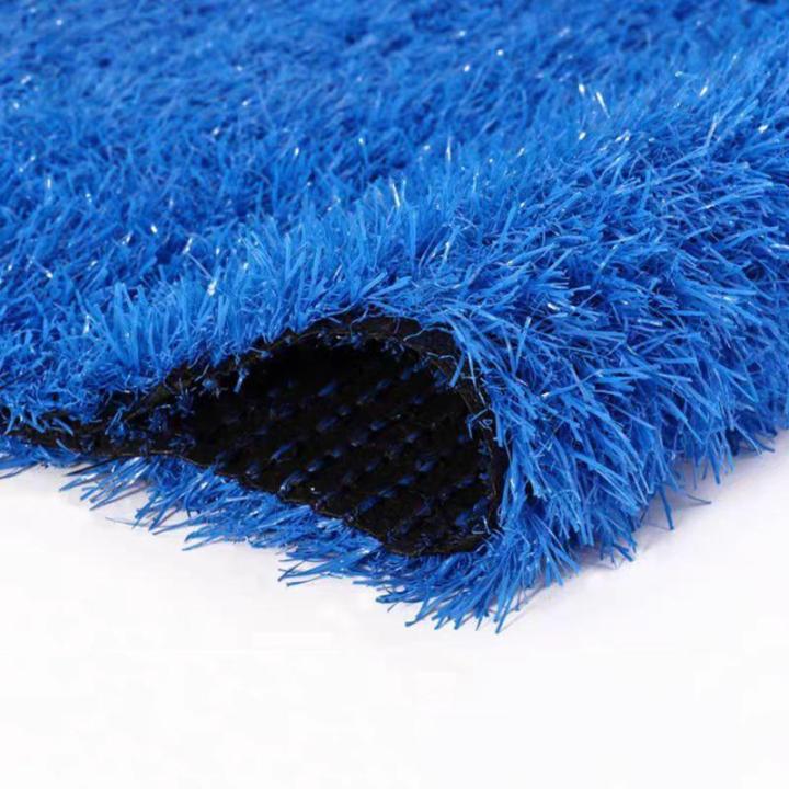 Kunstrasen, Blauer Kunstrasen, leicht zu reinigen, Kunstrasen, Haustierteppich, 2 cm Florhöhe, für Garten- und Rasenlandschaften im Freien (79 x 40 Zoll)