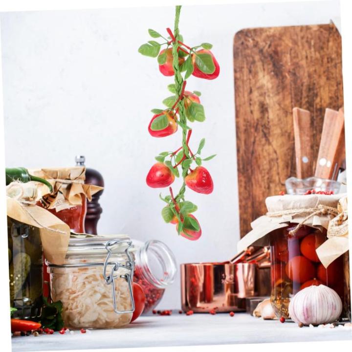 Simulierte Erdbeeren Obst Künstliche Erdbeeren Rankensimulation Künstliche Erdbeeren Künstliche Lebensechte Erdbeeren Heimdekoration Lebendige Gefälschte Erdbeeren