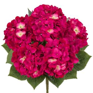 Grote hortensia, kunstbloemen, rozerood, realistische hortensia, boeket, kunstbloemen, zijde, hydrangea, bloemenarrangementen, echte touch, kunsthortensia voor bruiloft, kantoor, c