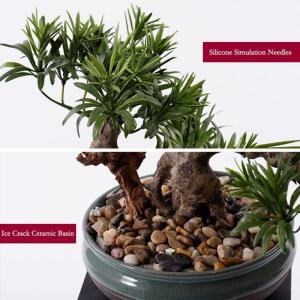 Künstlicher Bonsai-Baum Künstliche Bonsai-Baum 17 Zoll Faux Topfpflanze Gefälschte Baum Topf Ornamente, Bonsai-Pflanze for Home Schreibtischdekoration Künstliche Bäume Pflanze