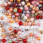 200 Stück Künstliche Beeren 12mm,Dekorative Beerenstiele,Beeren Früchte,für DIY Handwerk Dekoration,Weihnachtsbaum Weihnachtskranz Tischdeko,Hochzeit,Home Decoration,Schwarz