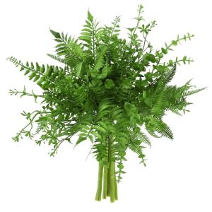 Künstliche Boston-Farnpflanzen, künstlicher Eukalyptus-Stiel für Zuhause, Garten, Büro, Blumenarrangements, Tischdekoration, Innen- und Außenbereich, 10 Stück