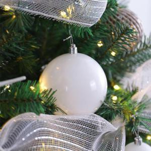 Weihnachtsbaum, Künstlicher Weihnachtsbaum mit Metallständer, Christbaum Weihnachtsbaum aus Fichte, Tannenbaum Künstlich mit Lichtern und Ornamenten im Set(4FT)