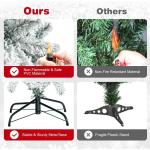 Kunstkerstboom (20-inch witte pluizige kerstboom met verlichting)