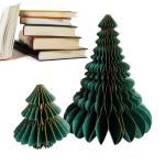 Kerstboom van papier, kerstboom van papier knutselen, model-kerstboomdecoratie van papier, meerlaagse split, kerstversiering voor tafeldecoratie