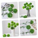 2St künstliche Pflanzenballverzierung dekorative Kunstpflanzen Simulation Formschnittpflanze Buchsbaum Kugel zimmerpflanzen Kunstpflanzen drinnen Zweige für Vase Weich-PVC Green