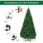 Kunstkerstboom met metalen standaard 150 cm/180 cm/210 cm/240 cm groen 210cm groen
