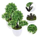 6 STK Simulierte Topfpflanze Mini-pflanztöpfe Eingemachter Bonsai Falsche Pflanzenverzierung Künstlicher Formschnitt Künstlicher Topfbaum Künstliches Topfgras Green Plastik