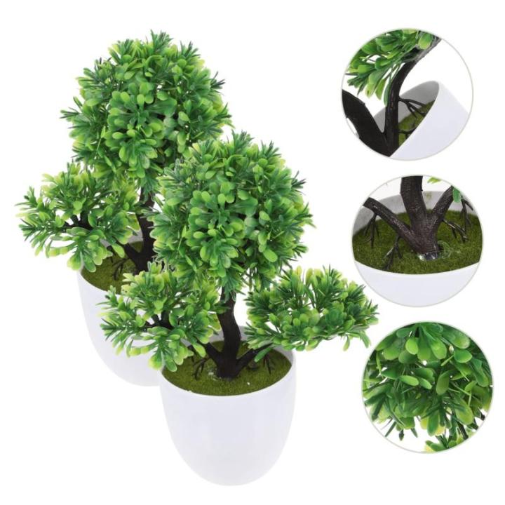 6 STK Simulierte Topfpflanze Mini-pflanztöpfe Eingemachter Bonsai Falsche Pflanzenverzierung Künstlicher Formschnitt Künstlicher Topfbaum Künstliches Topfgras Green Plastik