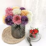 SNAILGARDEN , 12 stuks, 4 kleuren, nepplanten, kunstmatige chrysant met touwtje + wenskaart, zijden hortensia bloemen voor bruidsboeketten, thuis, tuin, feest, kantoorarrangementen