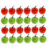 Kunstappels, 100 stuks plastic appels, 3 x 3 cm, levensechte rode mini-appels, doe-het-zelf nep fruit voor thuis, tafel, feest, kerstboomdecoratie, rood, plastic appels