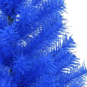 Kunstkerstboom, USB-kerstboom, dennenboom, kunstkerstboom met standaard, blauw, 150 cm, pvc-kerstboom met verlichting,