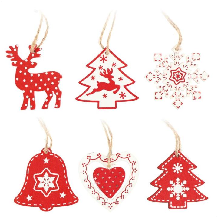 27-delige Kerstboom Decoratie Houten et - Kerstboom Decoraties voor het versieren van de kerstboom - Kerstboom Decoraties (X Mas 2)