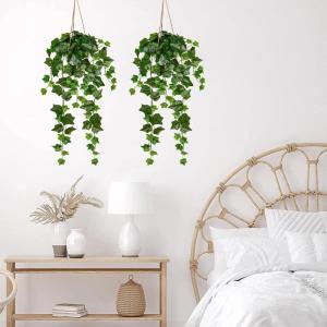 Kunstplant van 80 cm, hangende , net echt, met hangpot, voor tuin, indoor, outdoor, decoratie, wijnstok, groene plant, kunstmatig voor bruiloft, keuken, tuin, feest, wanddecoratie