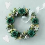 Kunstbloemkoppen, 50 stuks, kunstbloemen, rozen, voor bruiloft, feest, decoratie, doe-het-zelf (diameter 4 cm, groen)