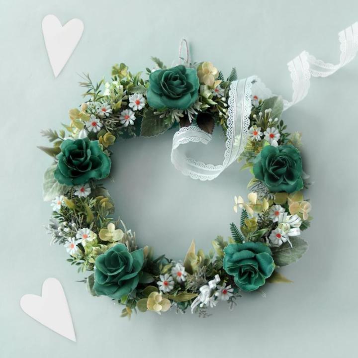 Kunstbloemkoppen, 50 stuks, kunstbloemen, rozen, voor bruiloft, feest, decoratie, doe-het-zelf (diameter 4 cm, groen)