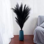 5 stuks kunstbloemen, pampasgras, groot ascendant-gras, nepbloemen, gras voor bruiloftsboeketten, thuisfeest, hotel, centerpieces decoraties, zwart