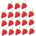 1 Satz Simulierte Erdbeeren Künstliche Erdbeeren Künstliche Schaumstofffrüchte Küchenobstmodell Obstdekor Erdbeerdekorationen Künstliche Früchte Zum Basteln 18 Stück