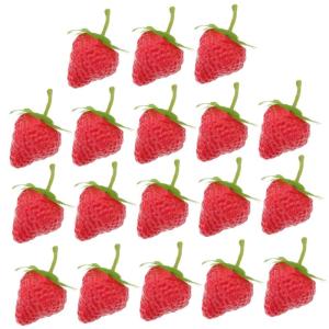 1 Satz Simulierte Erdbeeren Künstliche Erdbeeren Künstliche Schaumstofffrüchte Küchenobstmodell Obstdekor Erdbeerdekorationen Künstliche Früchte Zum Basteln 18 Stück
