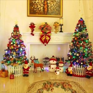 Weihnachtsbäume, künstliche Weihnachtsbäume, Weihnachtsdekorationen, Simulationsbaum-Set, Weihnachtsbaum-Set, Ornamente mit einfach zu bauenden (Weihnachtsbaum-Geschenken) (1,5 