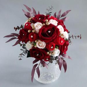 Hochzeit Bouquet Seide Rosen Braut Hand Bouquet Brautjungfer Halten Blumen Dekor