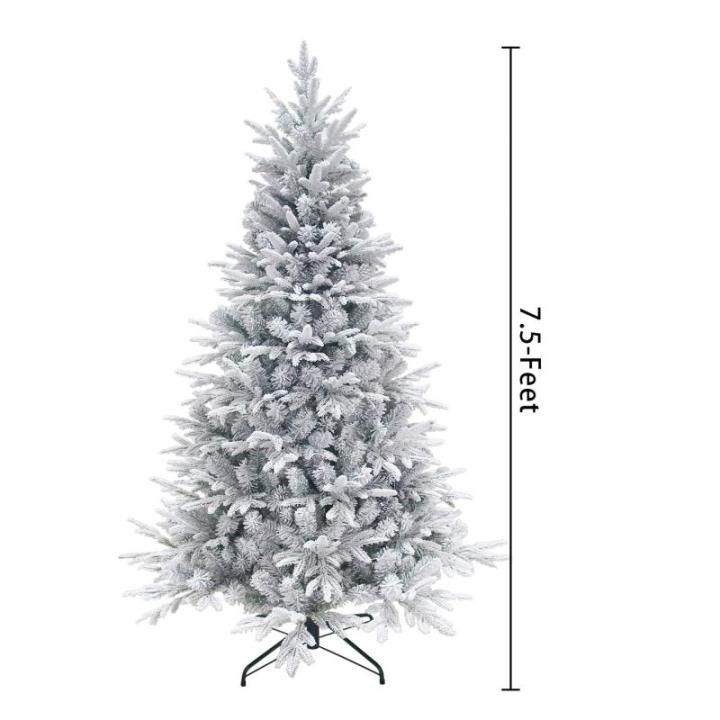 Kunstkerstboom, kunstdennenboom, 230 cm, standaard, kunstdennenboom met sneeuw, dennenboom, Kerstmis (besneeuwd, 230 cm)