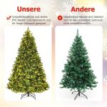 Kunstkerstboom met led-lichtkettingen, kerstboom met verlichting, 210/225/240 cm, groen