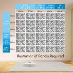 Kunstbloemen wanddecoratie 60 x 40 cm, voor thuis, feest, bruiloft, decoratie, (kleur: 15 stuks)