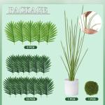 Kunstpalmbladeren, plant in pot, kunstmatige tropische monstera, groene bladeren, Hawaiiaanse Monstera-plant, 18 takken, 71 cm, splitphilo-plant, grote groene plant