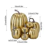 Herbstkürbisse, 7 Stück Künstliche Kürbisse, Schaumstoff, Herbstkürbis für Ernte, Herbs_t, Tisch, Zuhause, Garten, Erntedankfest, Halloween, Party-Dekoration