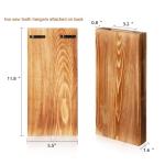 2 stuks houten wandplanter voor gedroogde bloemen en kunstgroen kamerplantenhouder, houten zakvaas, moderne boerderij wanddecoratie voor woonkamer slaapkamer badkamer decoraties (b
